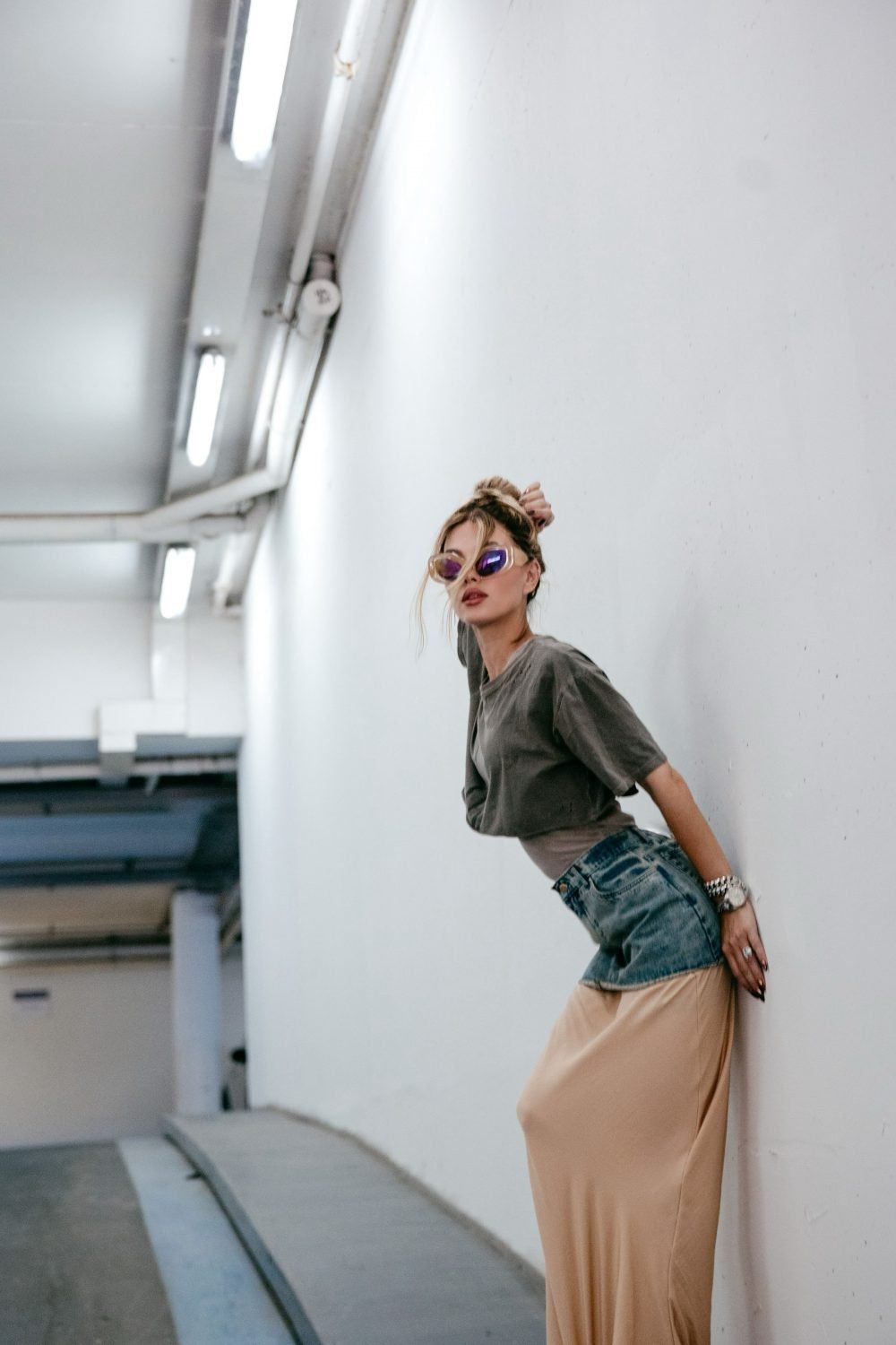 The NUDE denim skirt