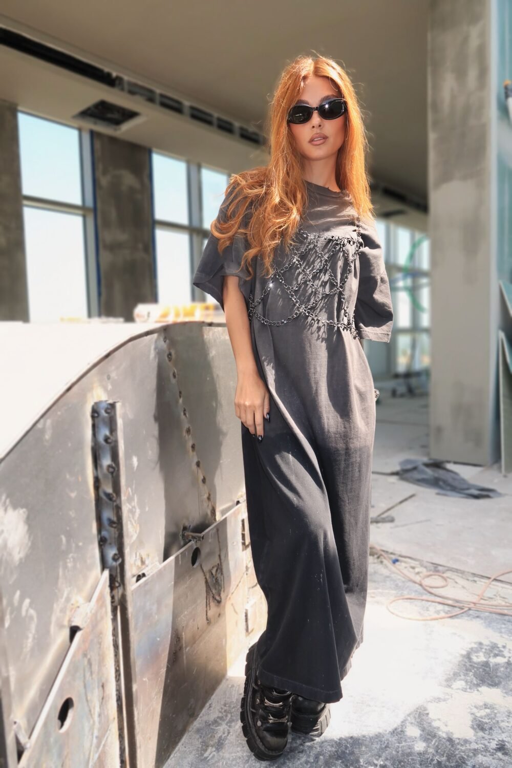 Robe Longue T-Shirt Bicolore