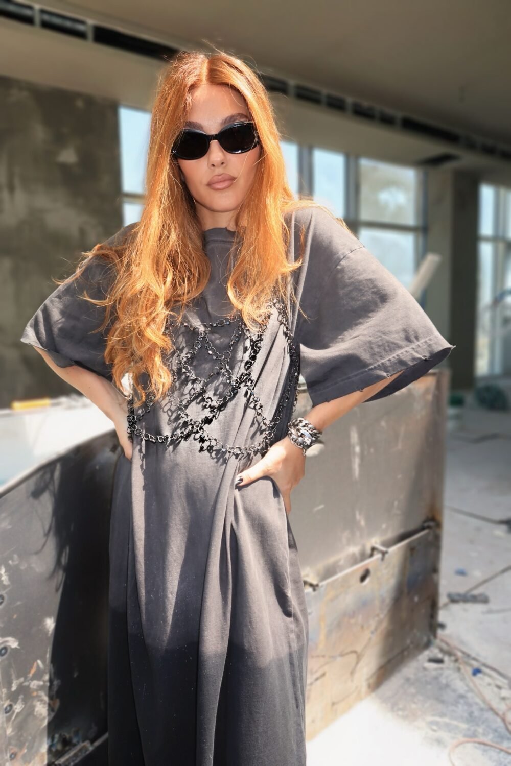 Robe Longue T-Shirt Bicolore – Image 5