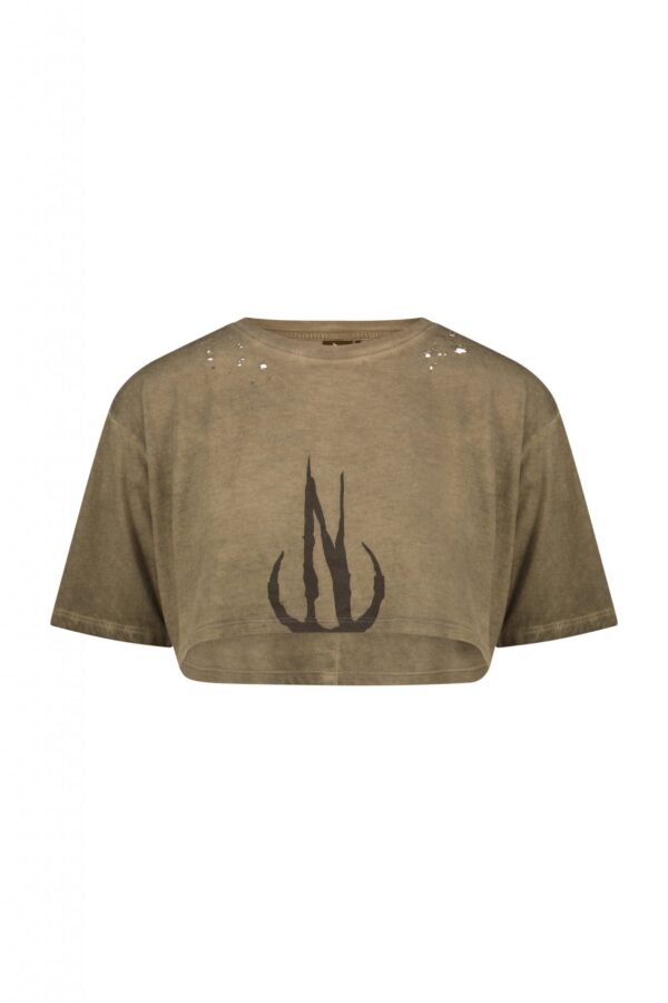 Crop Shirt - Dirty Khaki