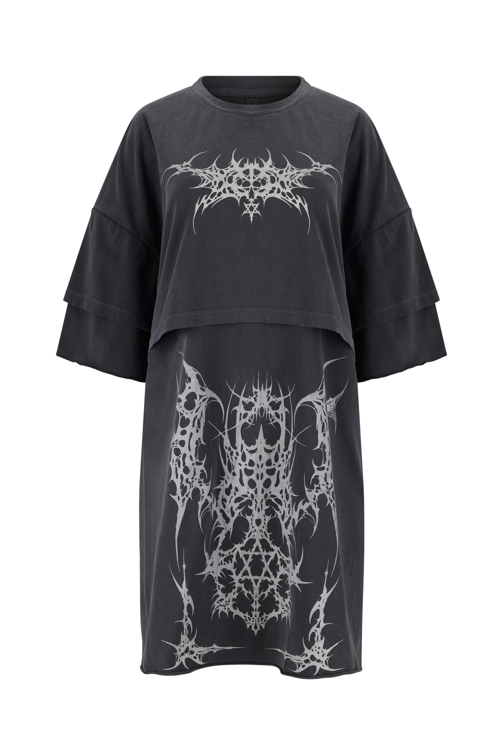 DOUBLE LAYER TEE, vintage black