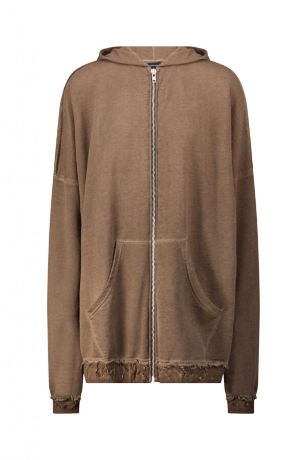 Sweat Shirt Long Oversize - Brown