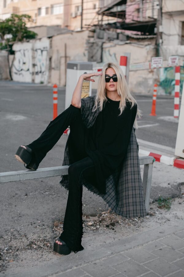 Pantalon À Lacets - Noir