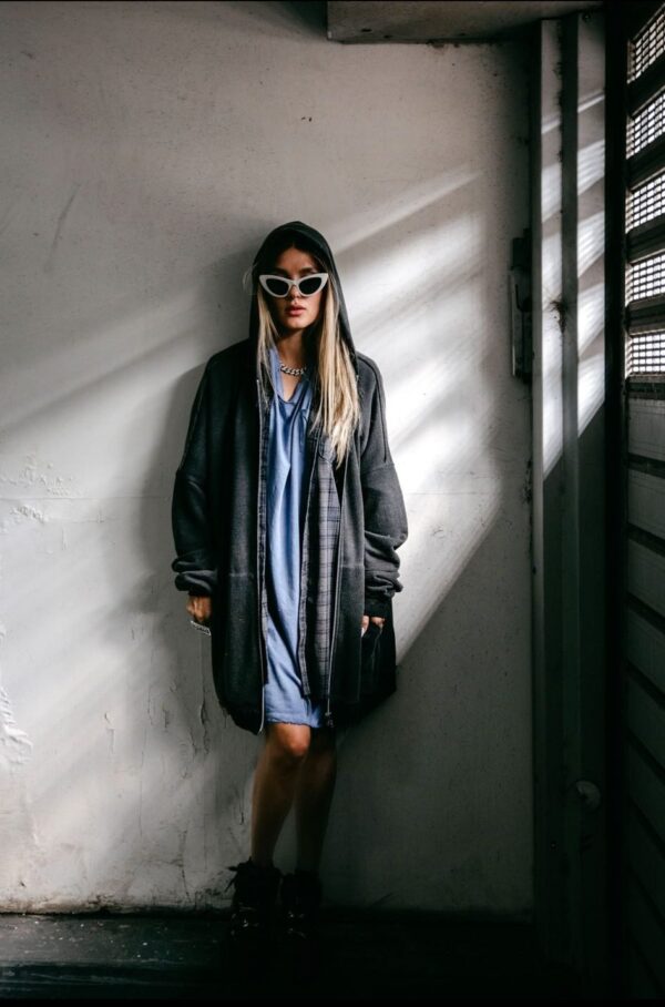 Sweat Shirt Long Oversize - Grey