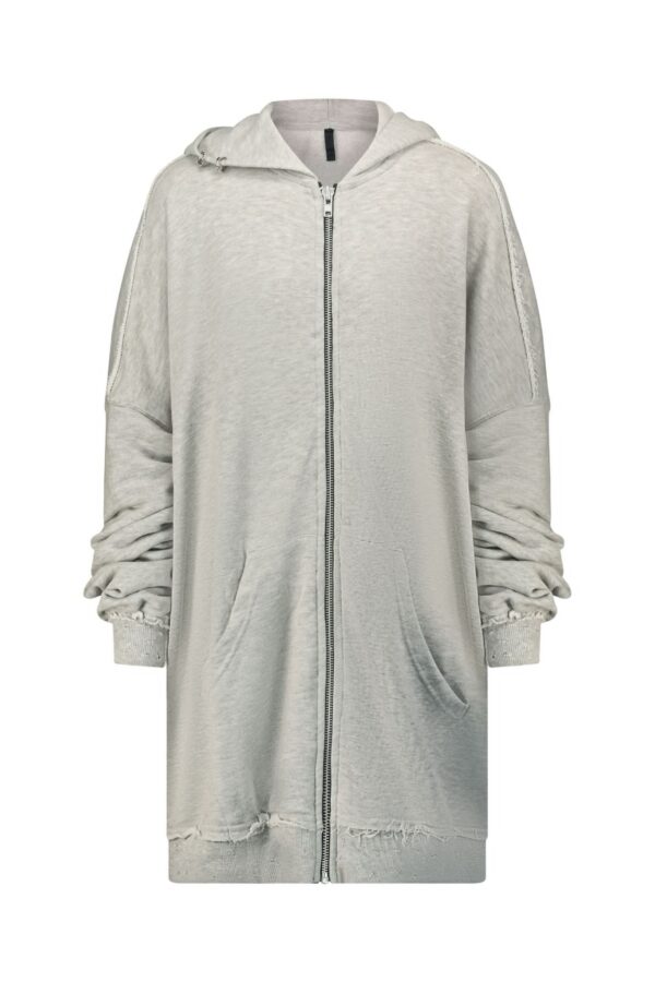 Sweat Shirt Long Oversize - Gris Clair