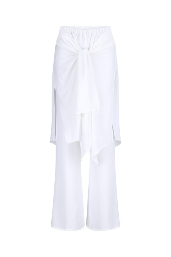 LAYERED PANTS —white