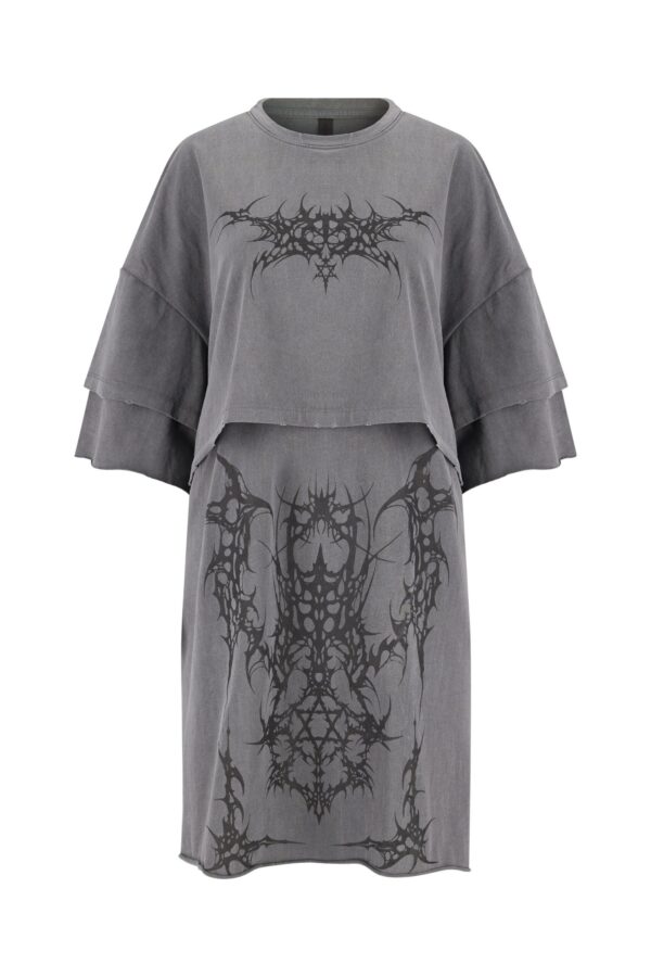 DOUBLE LAYER TEE - vintage grey