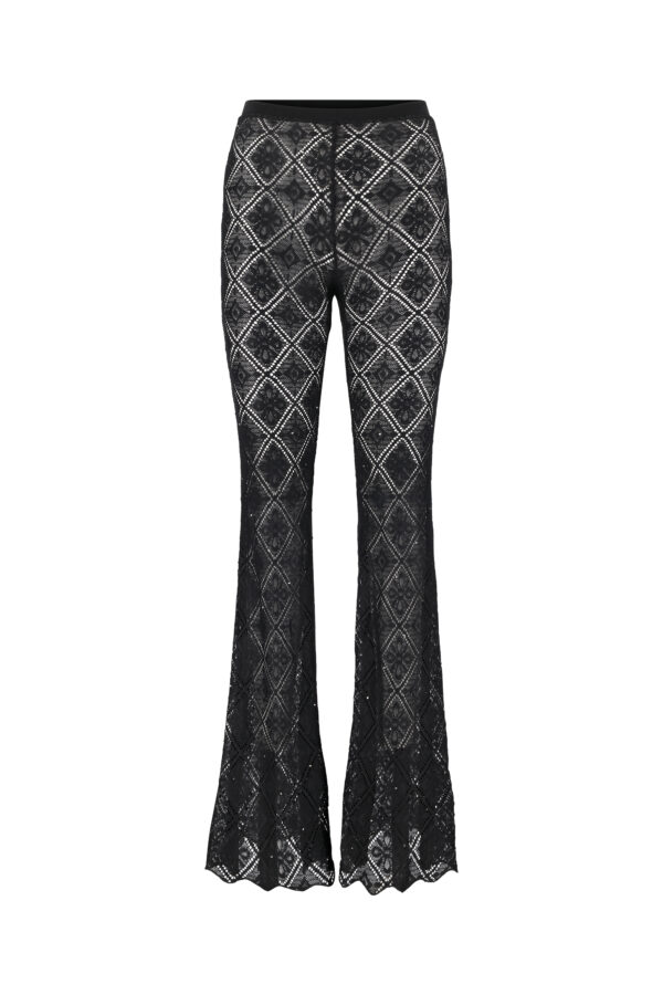 The crystal lace pants —Black