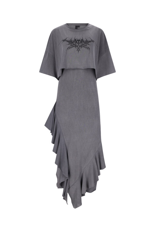 DOUBLE LAYER DRESS - vintage grey